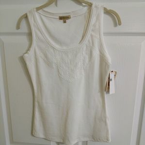 NWT Democracy Lace Accent Tank Top
